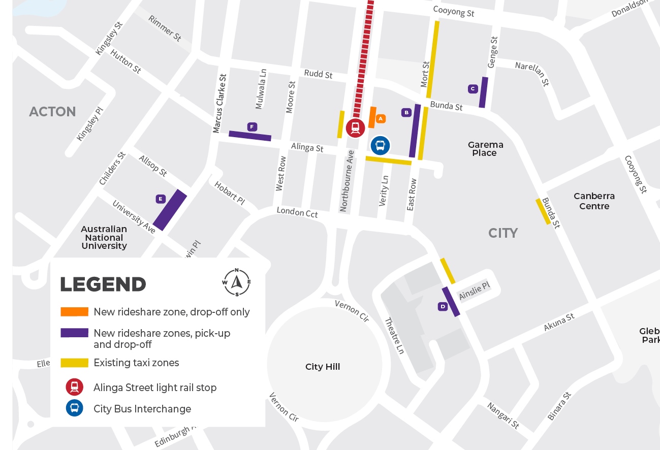 A map showing new ride share zones and existing taxi zones.